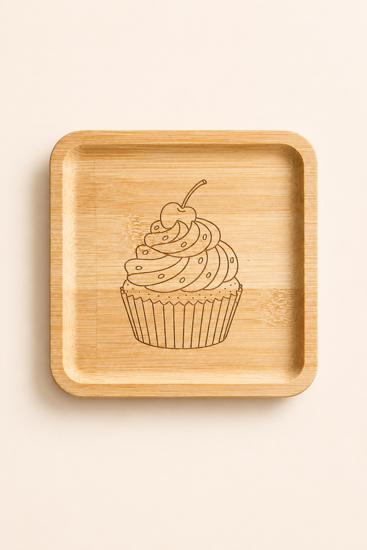 Classic Cupcake Bambu Meyve Tabağı