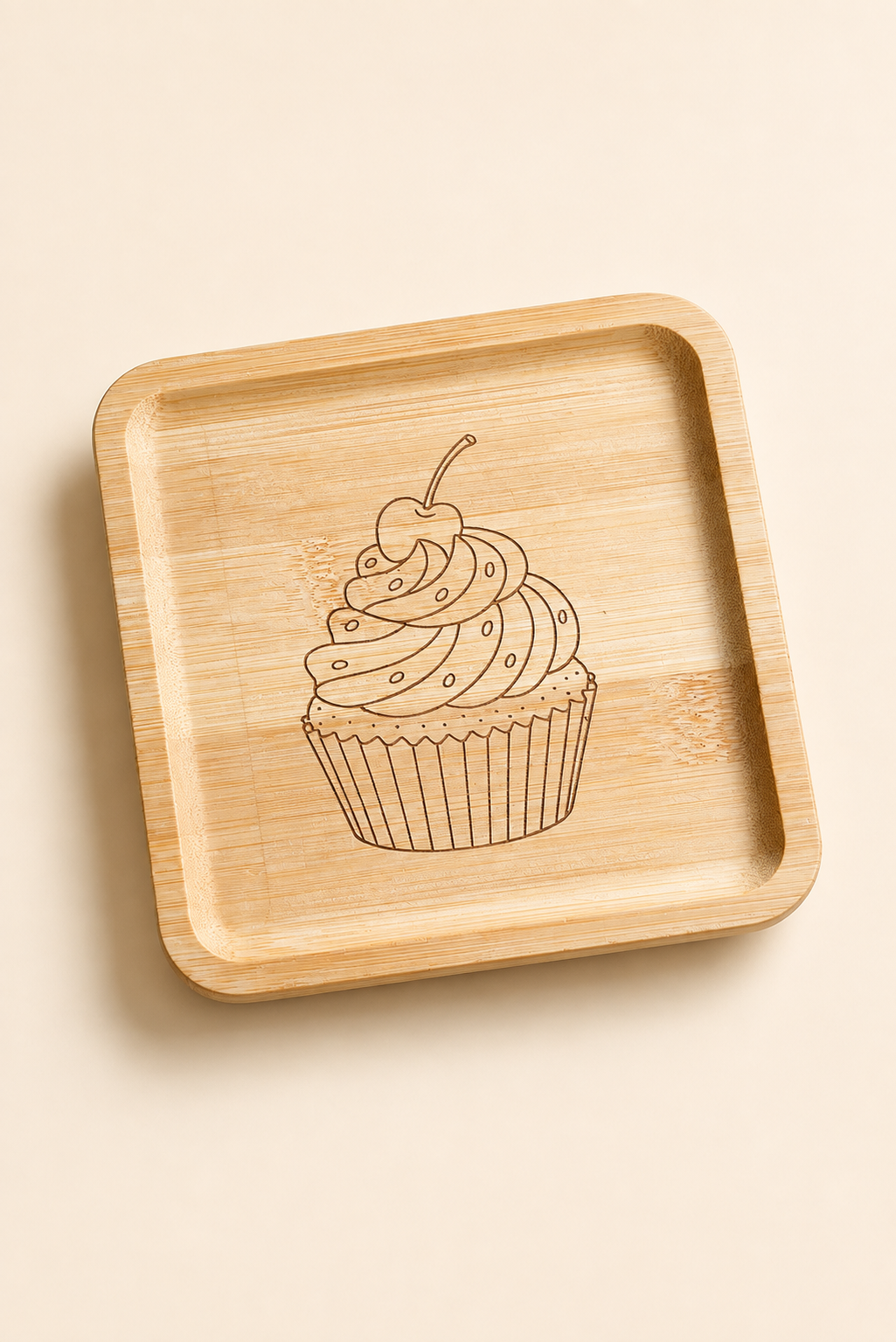 Classic Cupcake Bambu Meyve Tabağı