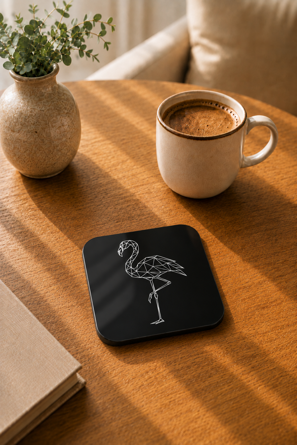 Minimal Flamingo Bardak Altlığı