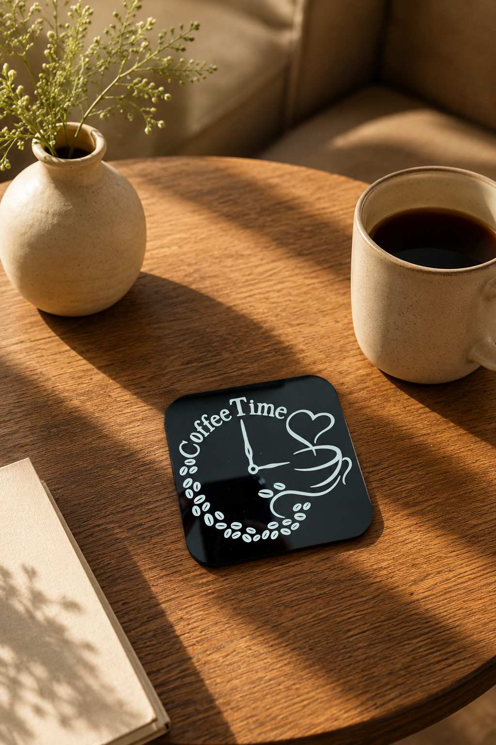 Coffee Time Kahve Temalı Bardak Altlığı