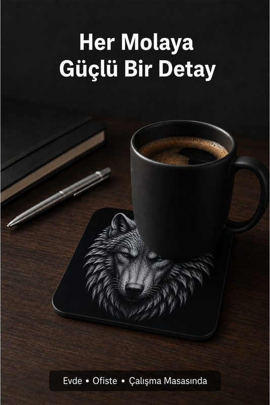 Kurt Figürlü Bardak Altlığı - 1 Adet