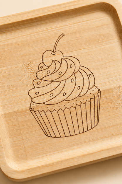 Classic Cupcake Bambu Meyve Tabağı