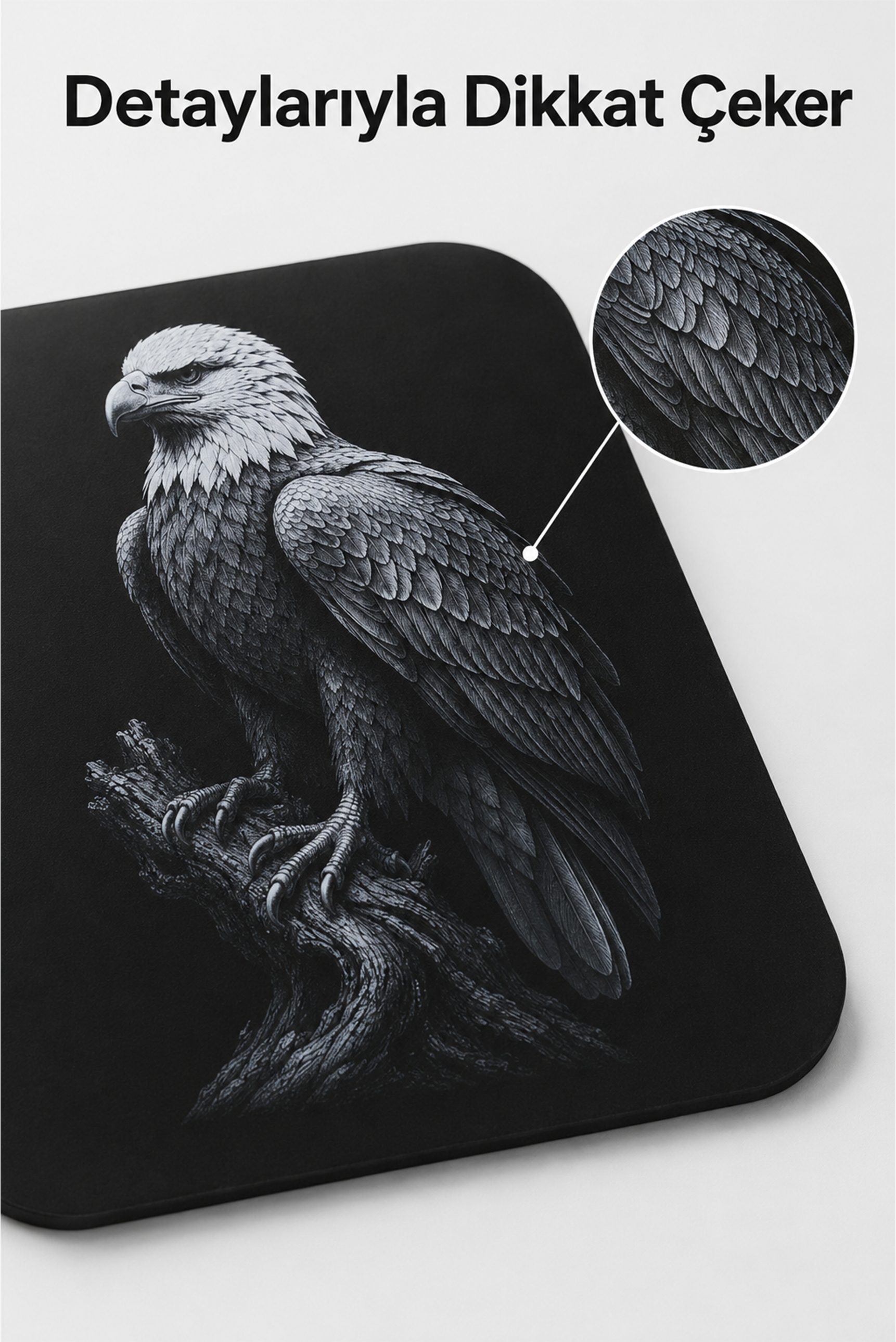 Kartal Figürlü Bardak Altlığı - 4'lü Set