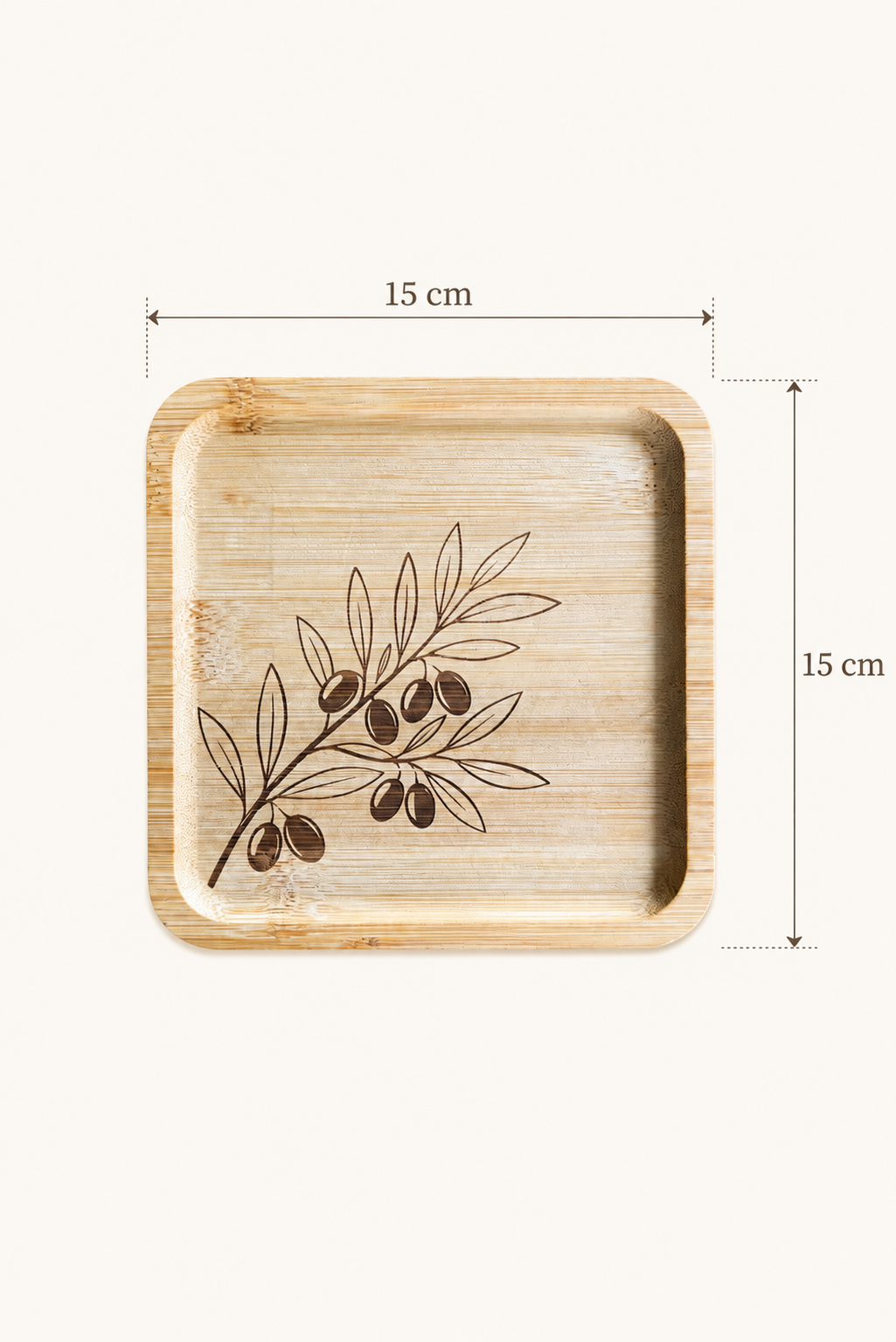 Classic Zeytin Dalı Bambu Meyve Tabağı
