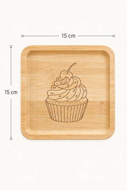 Classic Cupcake Bambu Meyve Tabağı