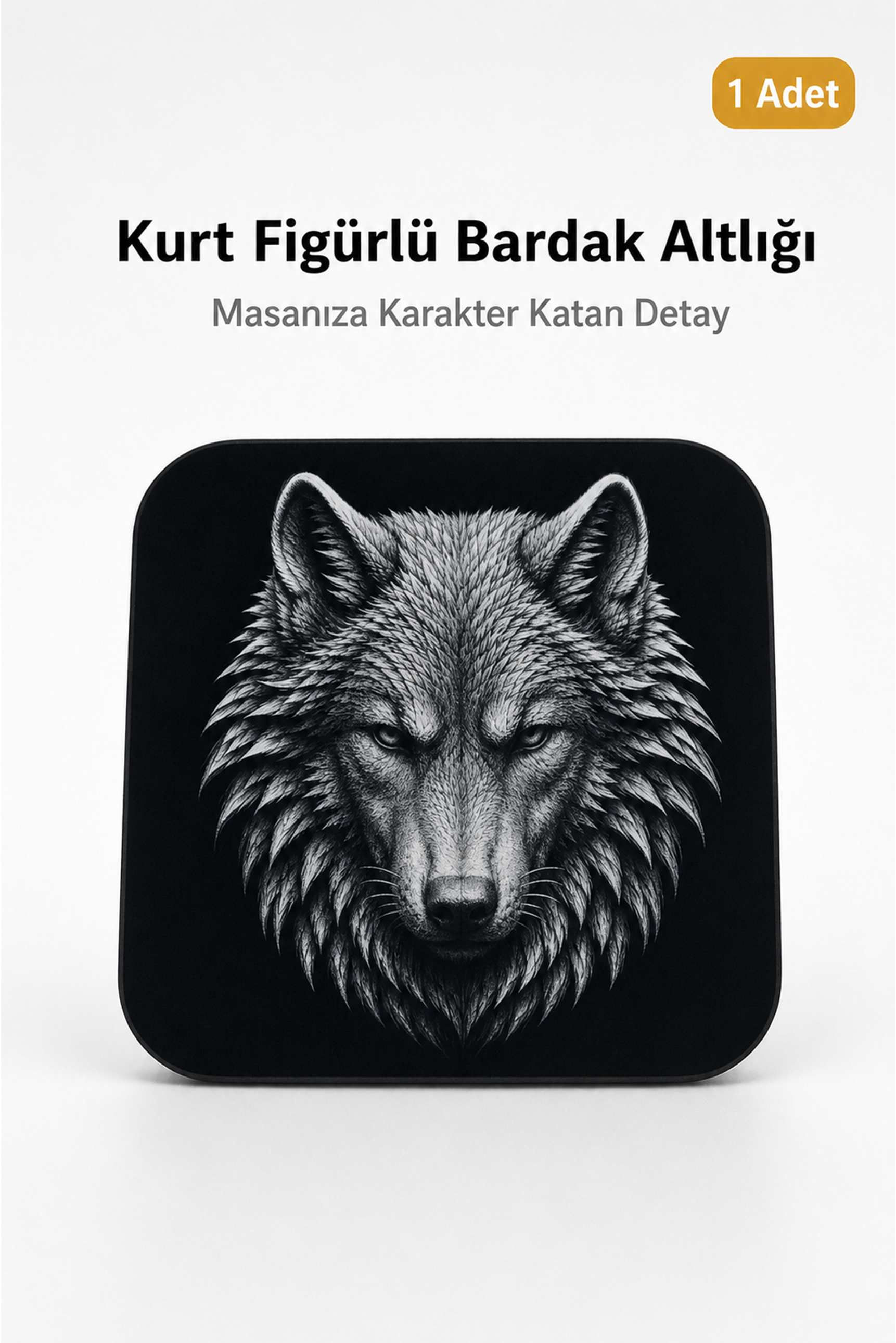 Kurt Figürlü Bardak Altlığı - 1 Adet