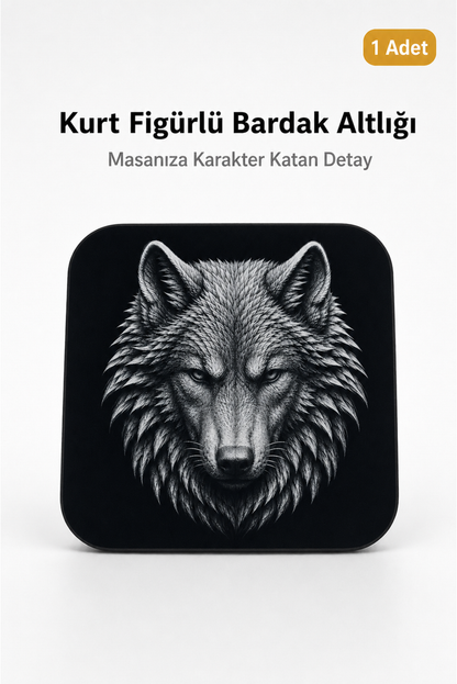 Kurt Figürlü Bardak Altlığı - 1 Adet